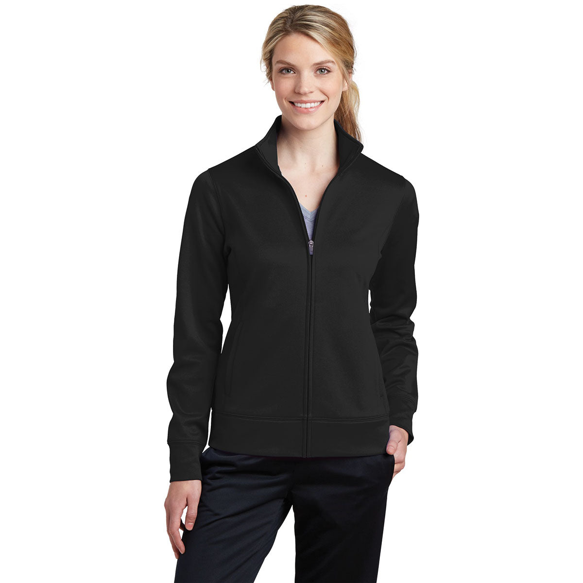 Black Jackets - Sport-Tek - Cozy Fleece Full-Zip - Stylish Wear