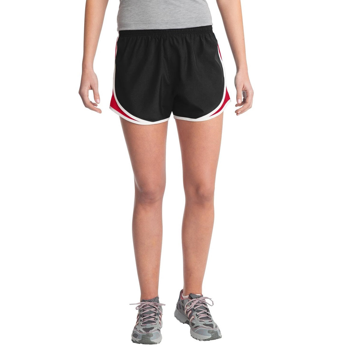 Black/White/Black Shorts - Sport-Tek - Moisture Control