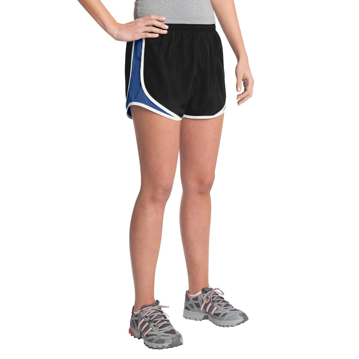 Black/White/Black Shorts - Sport-Tek - Moisture Control