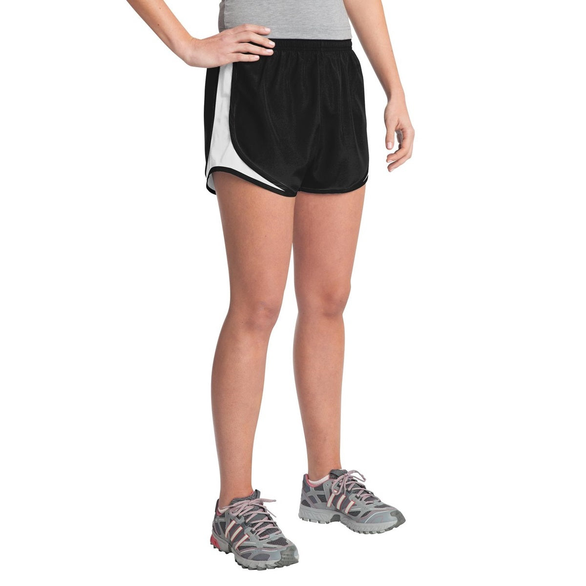Black/White/Black Shorts - Sport-Tek - Moisture Control