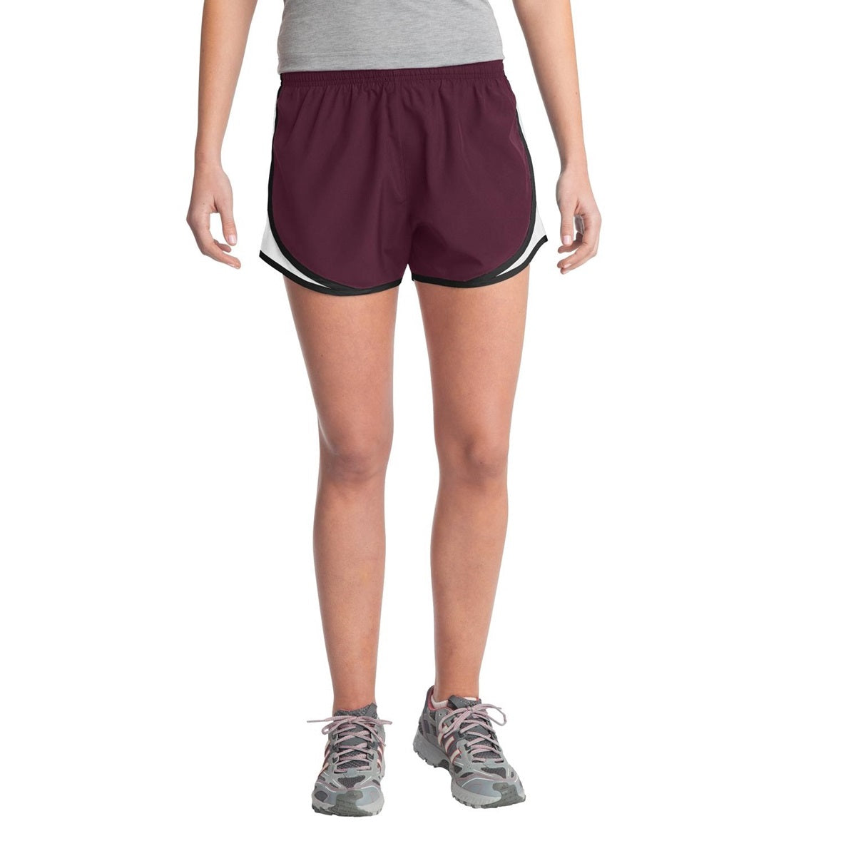 Black/White/Black Shorts - Sport-Tek - Moisture Control