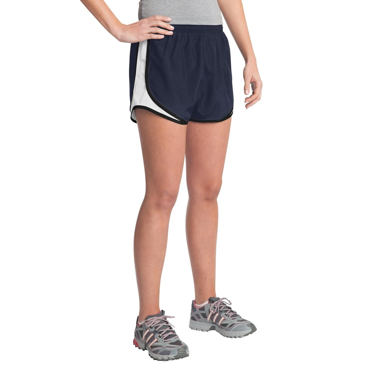 Black/White/Black Shorts - Sport-Tek - Moisture Control