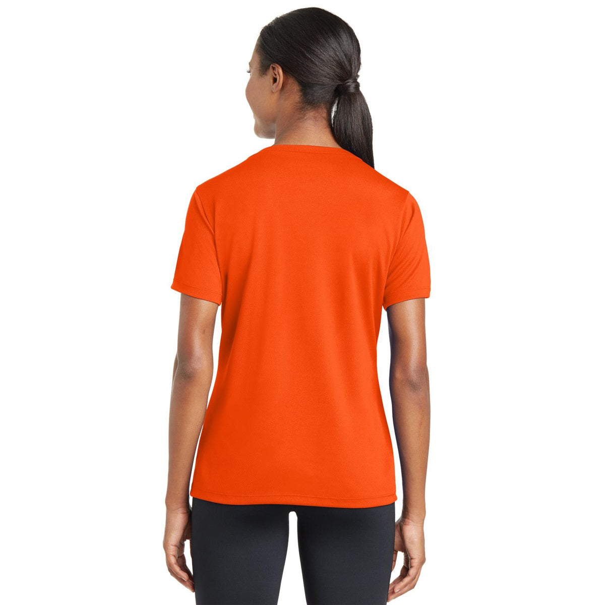 Black V-Neck Tee - Sport-Tek - Stylish Polyester Blend