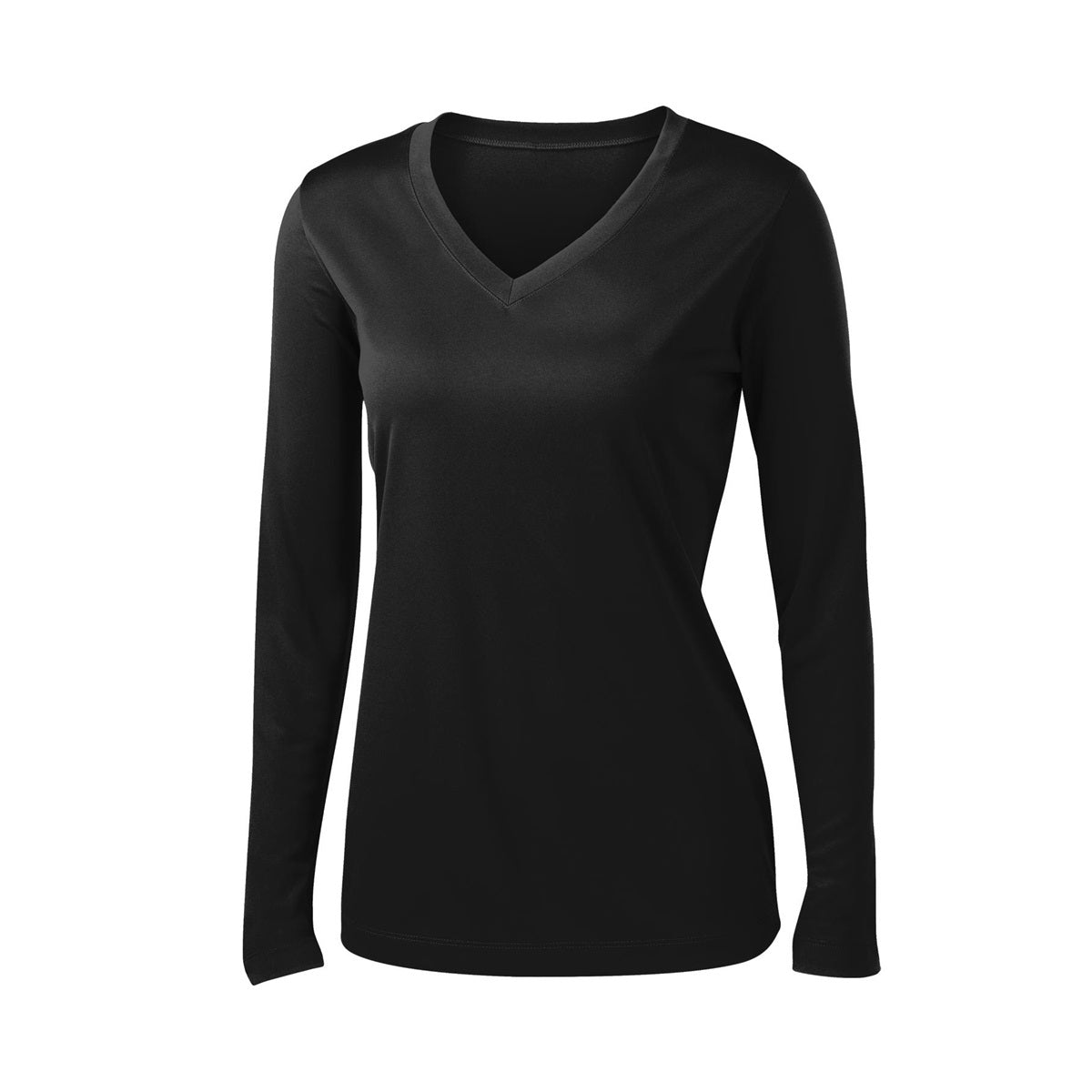 Forest Green T-Shirt - Sport-Tek - Long Sleeve V-Neck