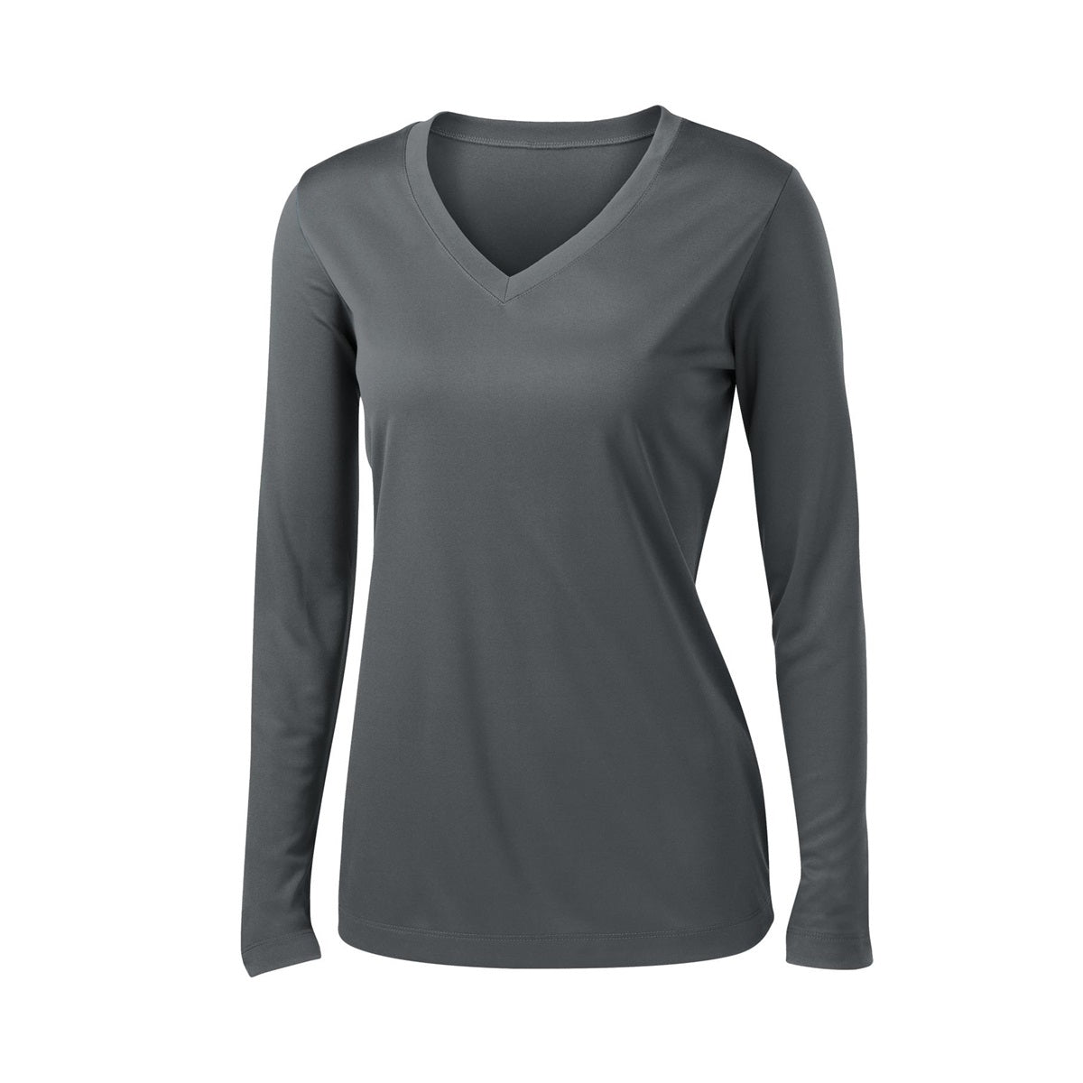Forest Green T-Shirt - Sport-Tek - Long Sleeve V-Neck