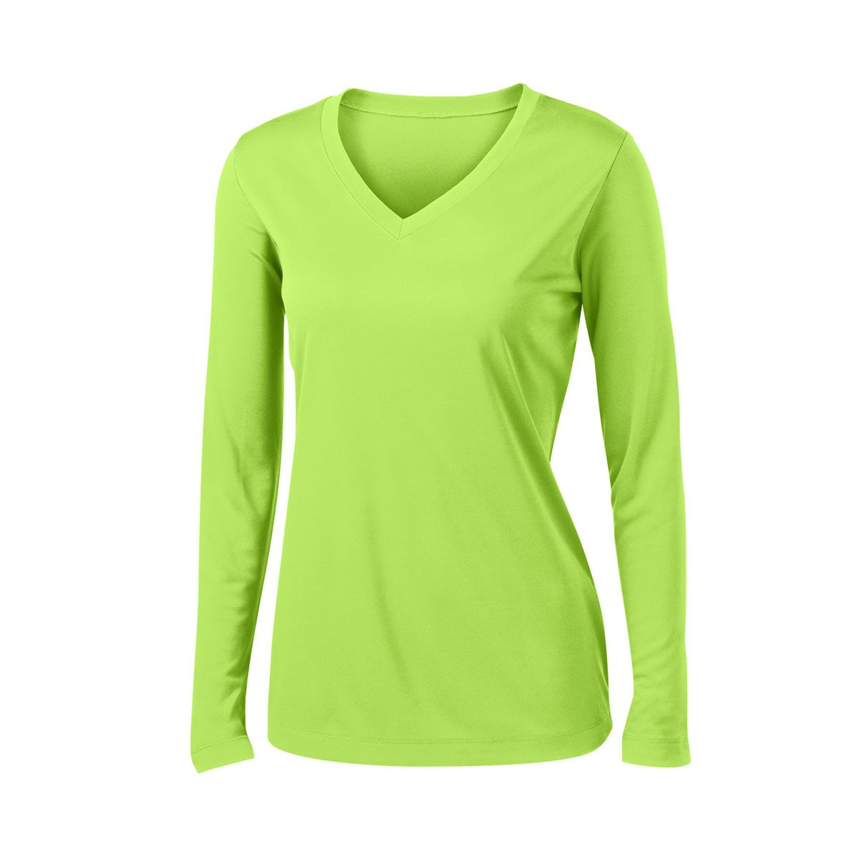 Forest Green T-Shirt - Sport-Tek - Long Sleeve V-Neck