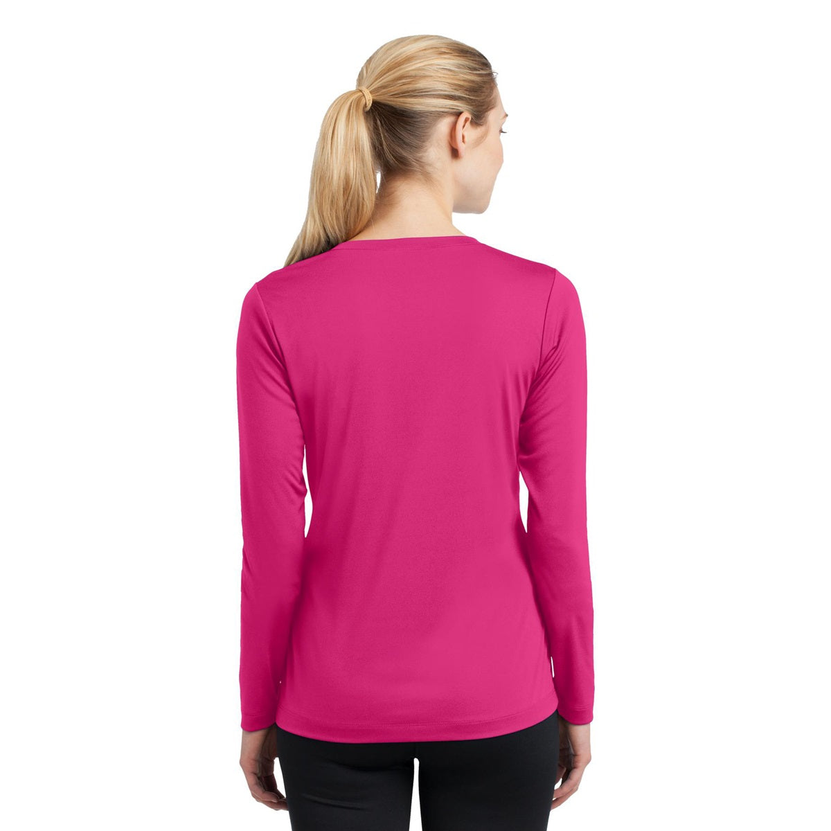 Forest Green T-Shirt - Sport-Tek - Long Sleeve V-Neck