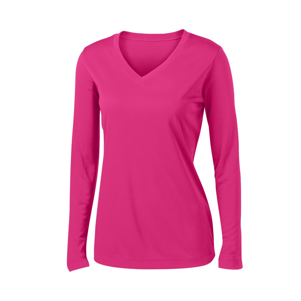 Forest Green T-Shirt - Sport-Tek - Long Sleeve V-Neck