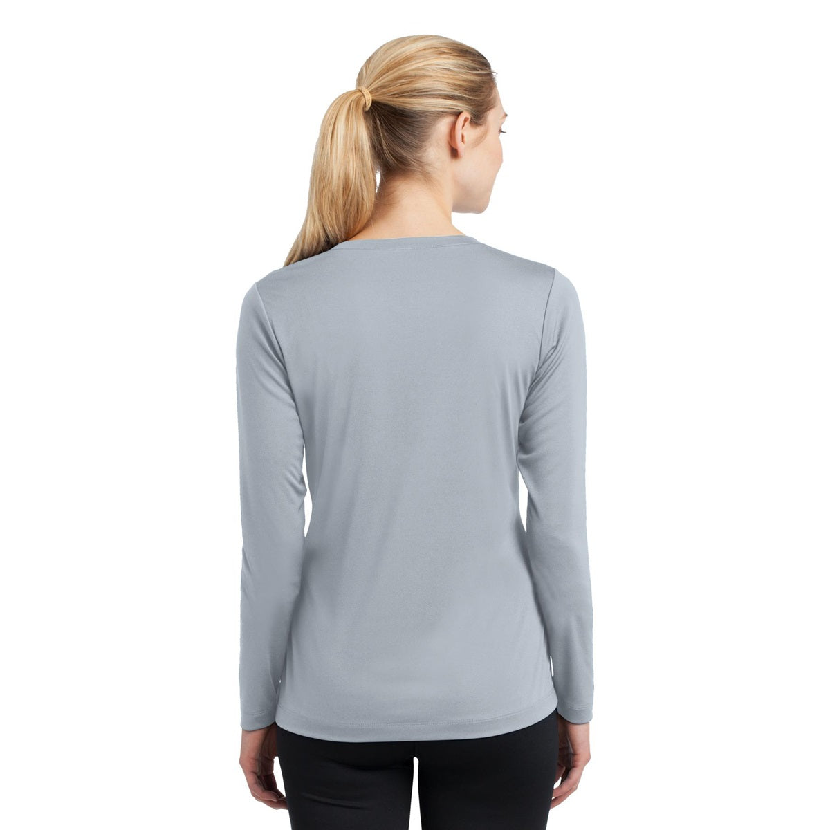 Forest Green T-Shirt - Sport-Tek - Long Sleeve V-Neck