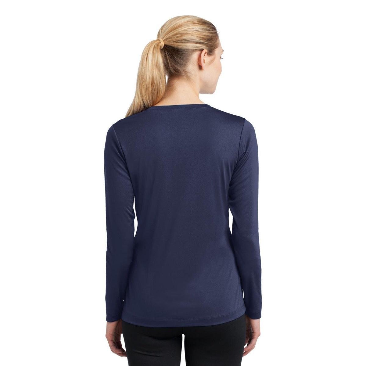 Forest Green T-Shirt - Sport-Tek - Long Sleeve V-Neck