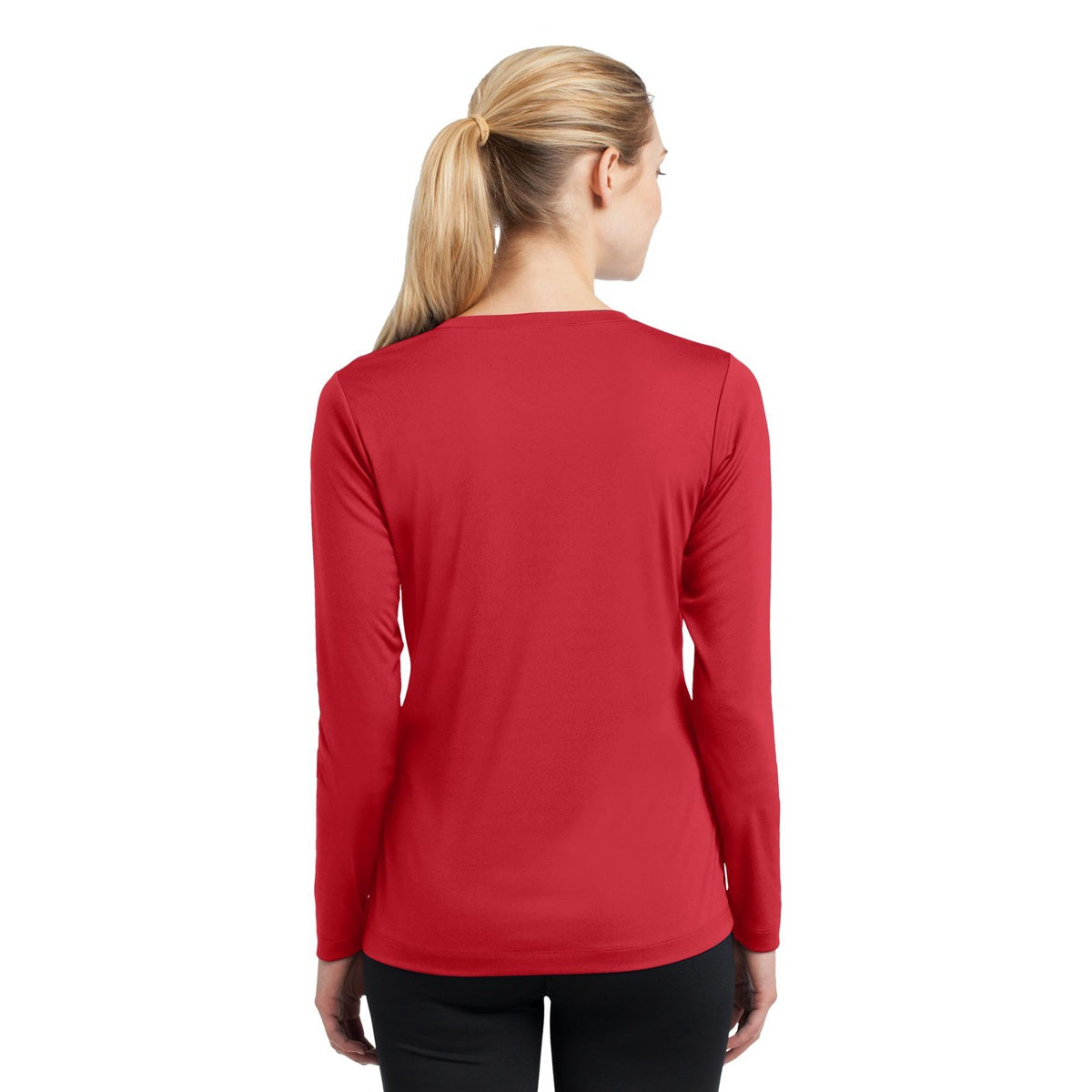 Forest Green T-Shirt - Sport-Tek - Long Sleeve V-Neck