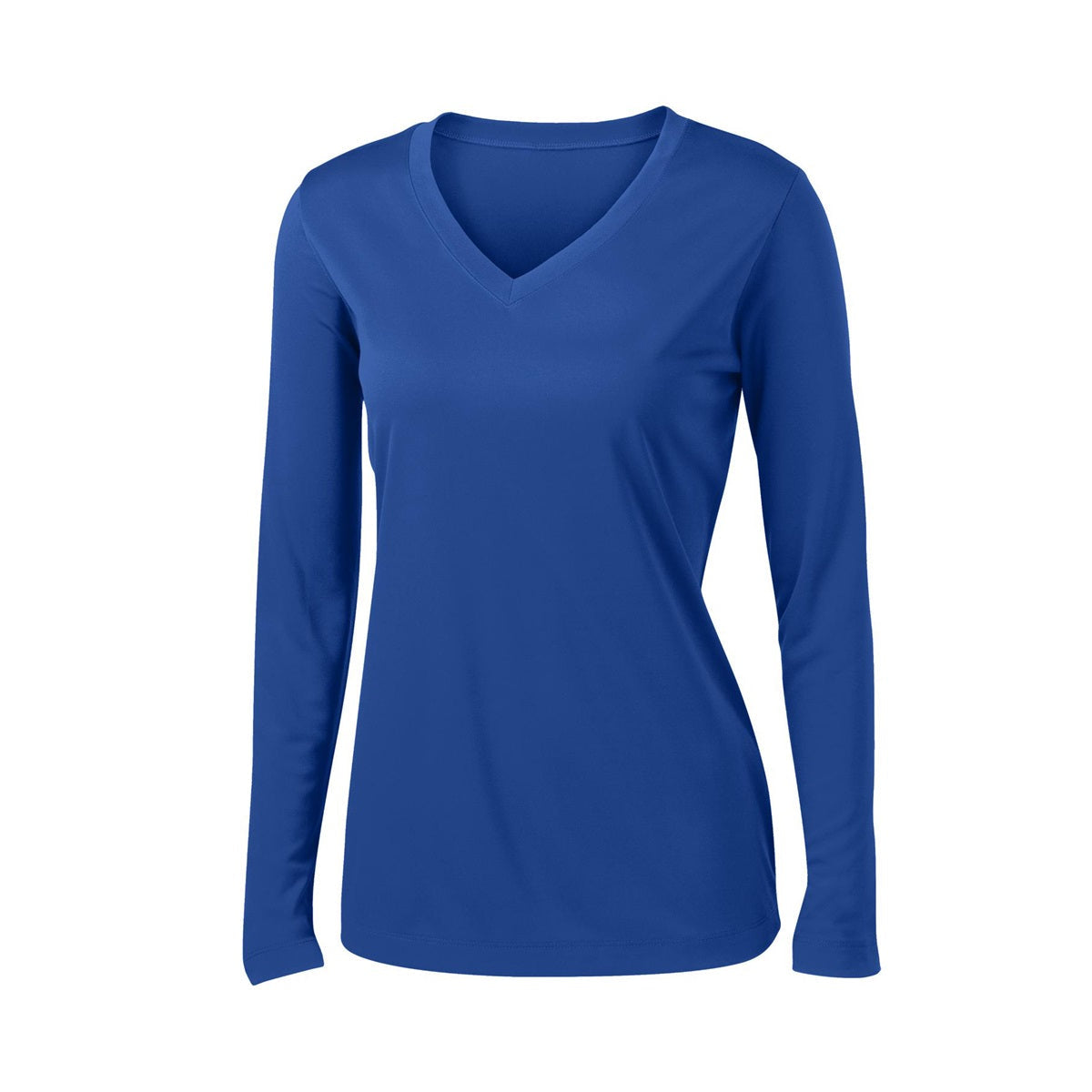 Forest Green T-Shirt - Sport-Tek - Long Sleeve V-Neck