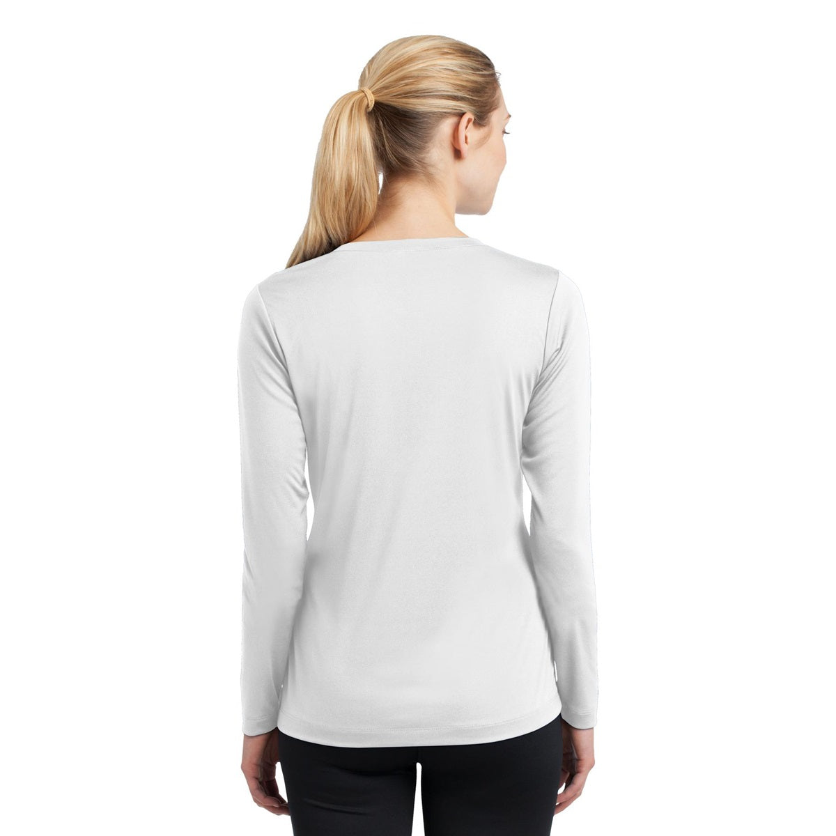 Forest Green T-Shirt - Sport-Tek - Long Sleeve V-Neck