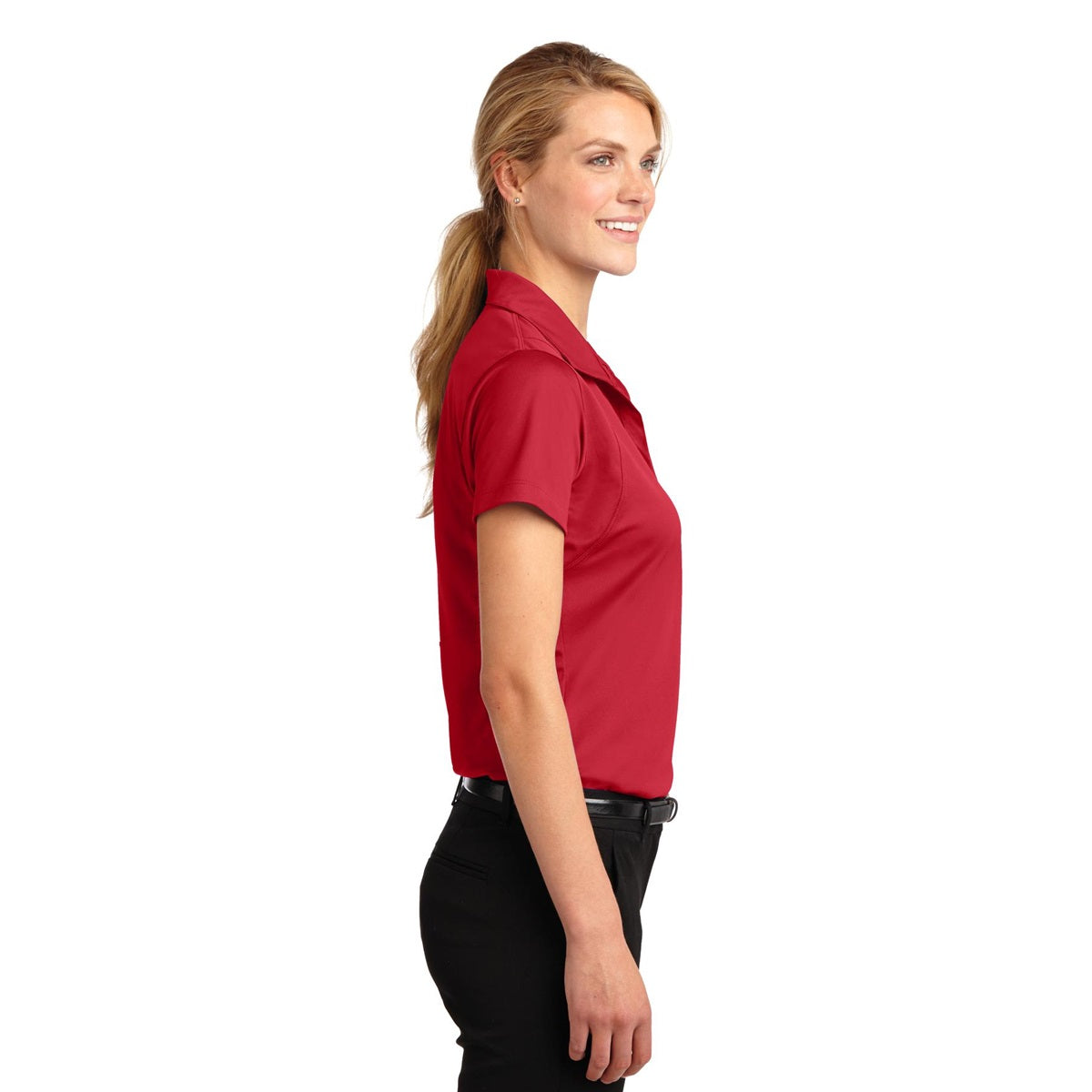 Grey Concrete Polo Shirts - Sport-Tek - Sleek Micropique