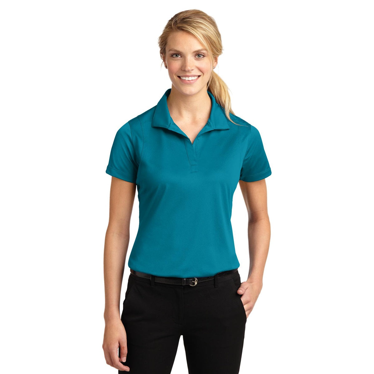 Grey Concrete Polo Shirts - Sport-Tek - Sleek Micropique
