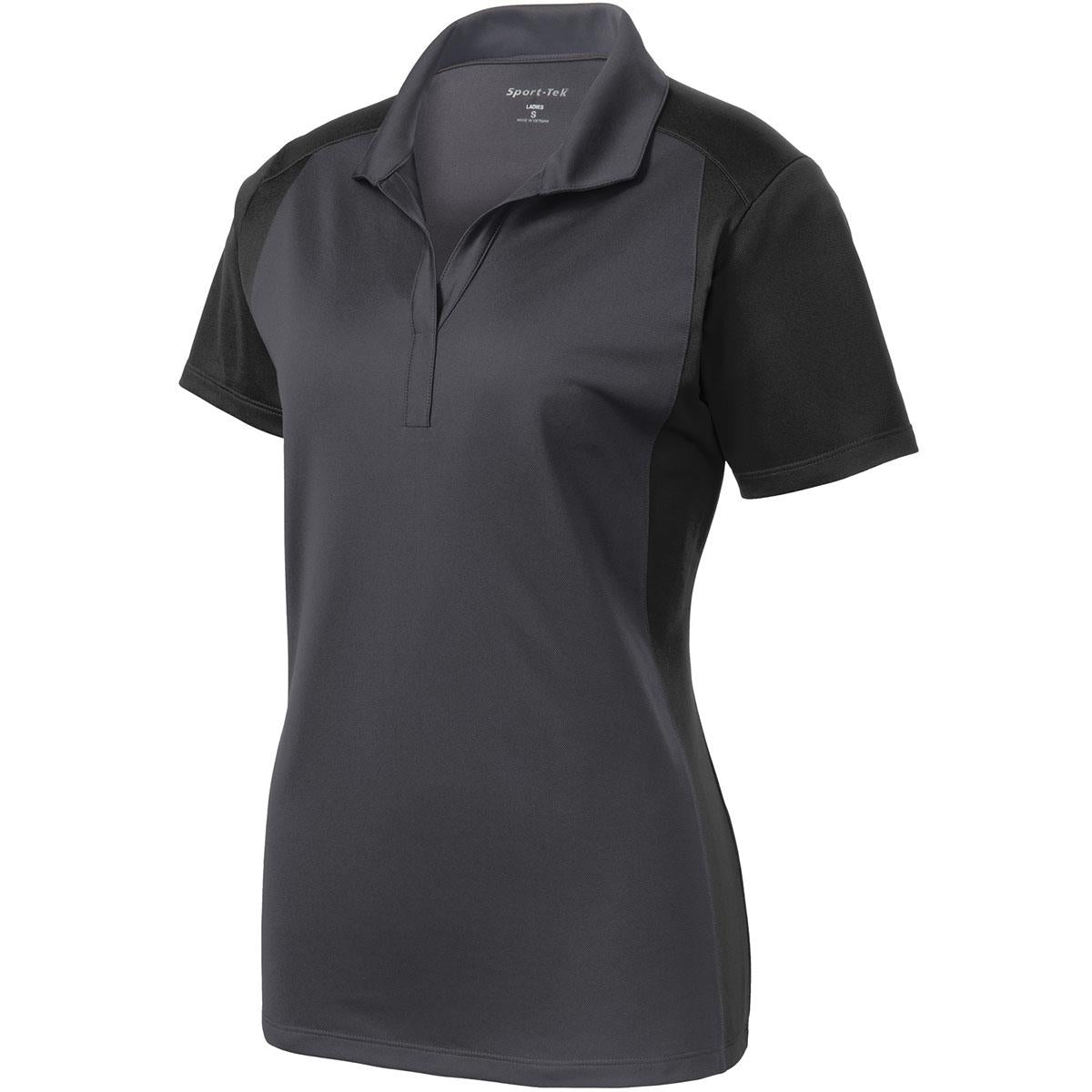 Iron Grey Polo Shirt - Sport-Tek - Colorblock Design