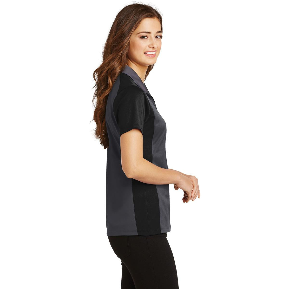 Iron Grey Polo Shirt - Sport-Tek - Colorblock Design