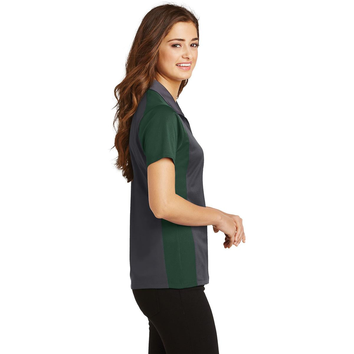 Iron Grey Polo Shirt - Sport-Tek - Colorblock Design