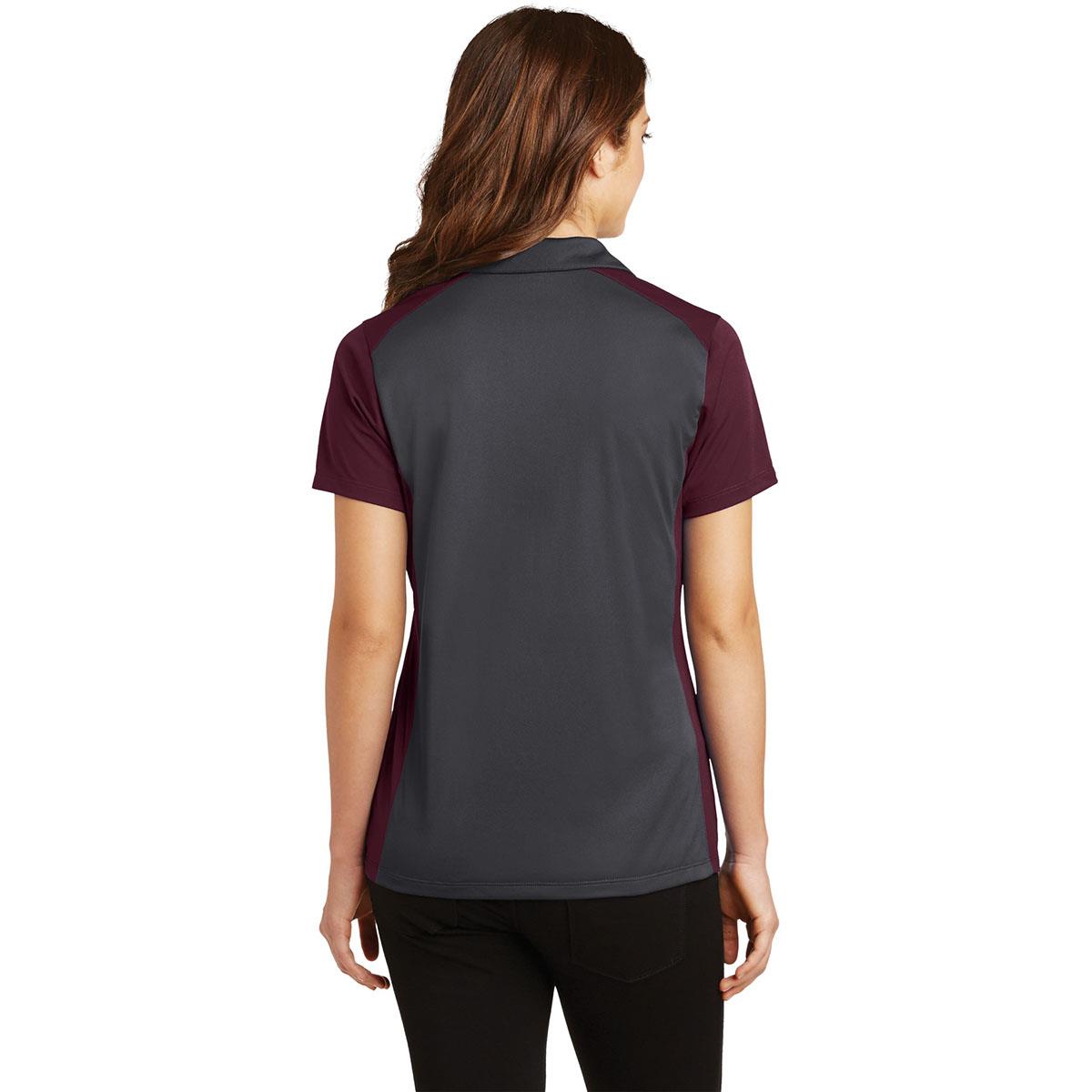 Iron Grey Polo Shirt - Sport-Tek - Colorblock Design