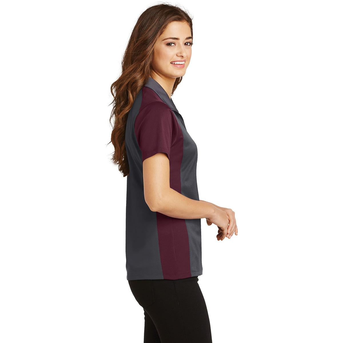 Iron Grey Polo Shirt - Sport-Tek - Colorblock Design