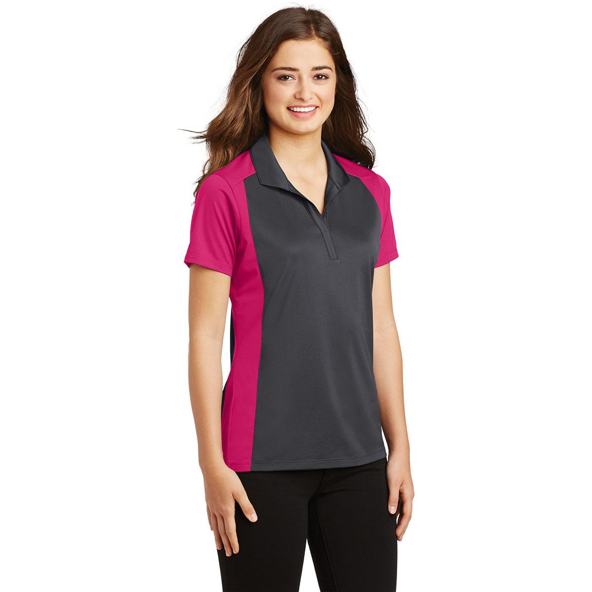 Iron Grey Polo Shirt - Sport-Tek - Colorblock Design