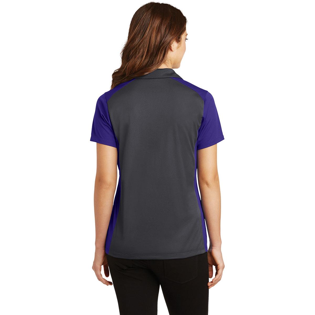 Iron Grey Polo Shirt - Sport-Tek - Colorblock Design