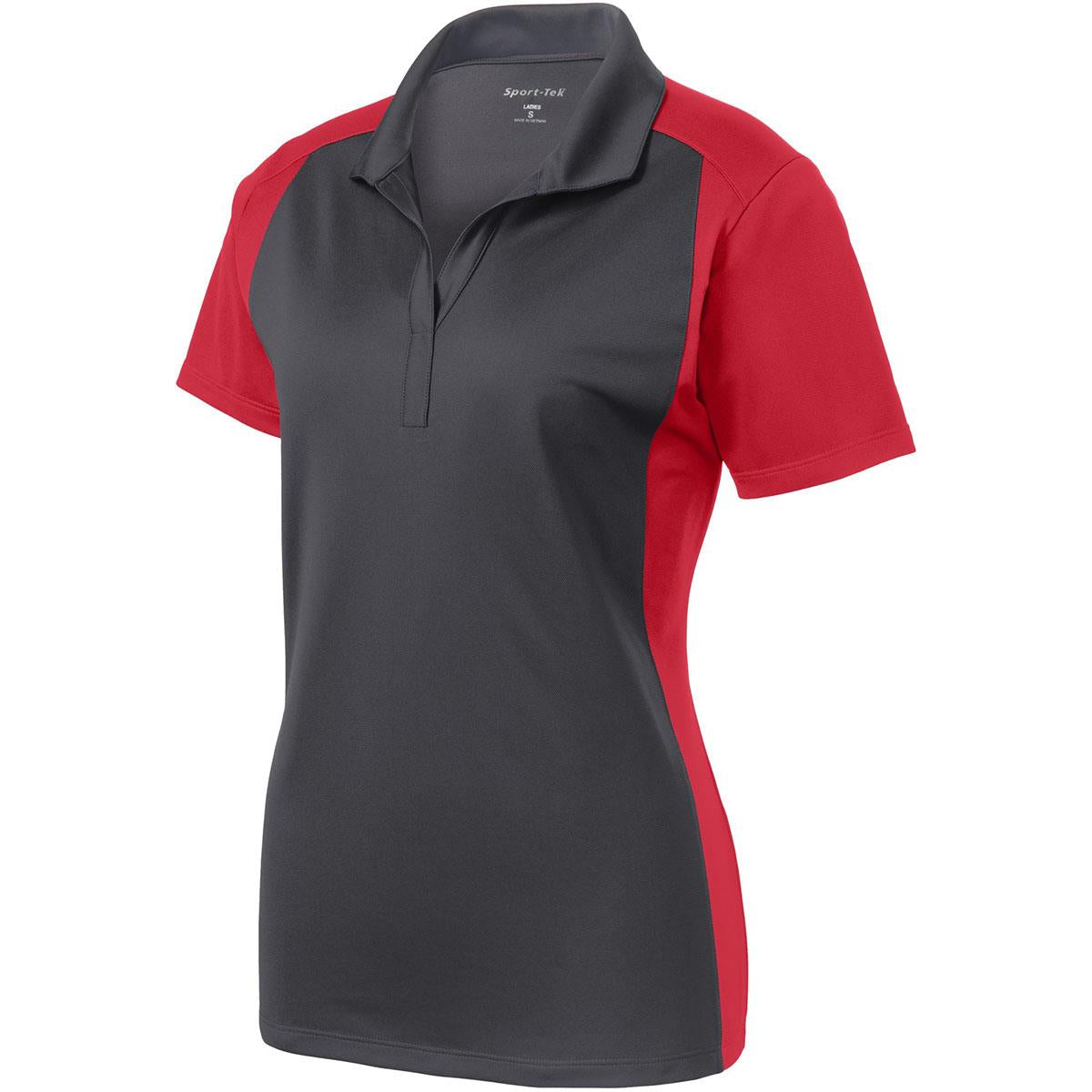 Iron Grey Polo Shirt - Sport-Tek - Colorblock Design
