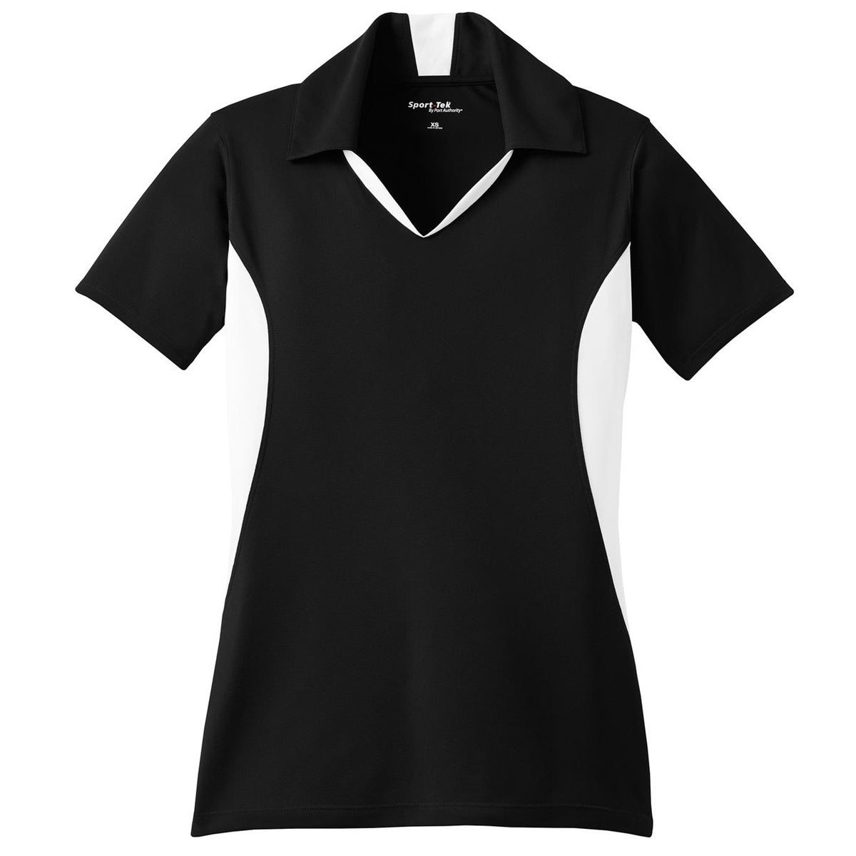 Black/White Polo Shirts - Sport-Tek - Snag-Resistant