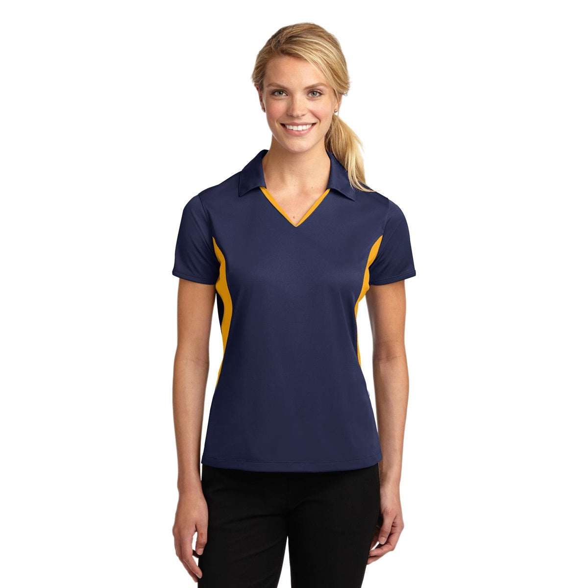 Black/White Polo Shirts - Sport-Tek - Snag-Resistant