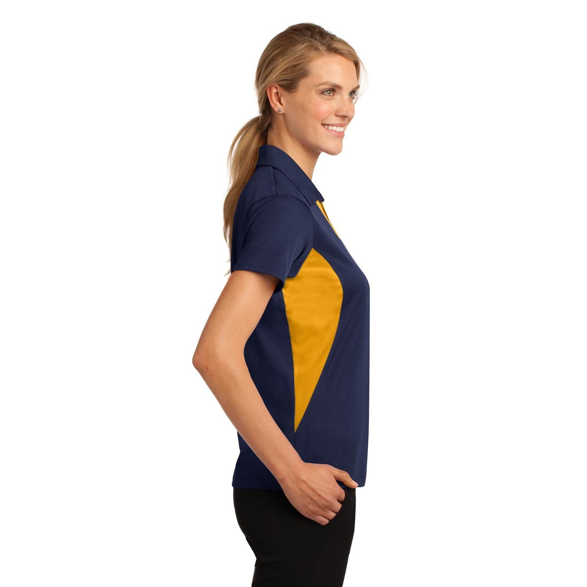 Black/White Polo Shirts - Sport-Tek - Snag-Resistant