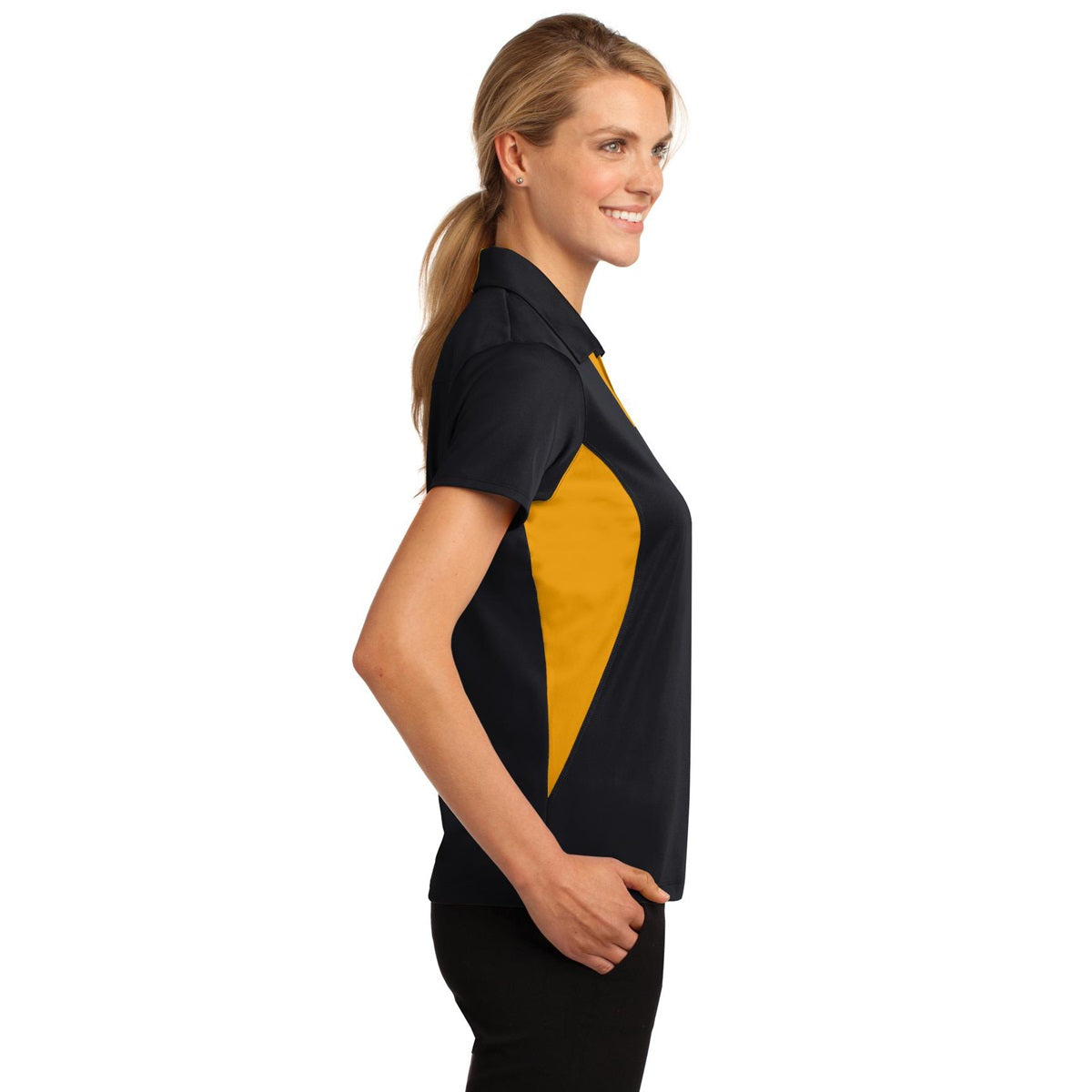 Black/White Polo Shirts - Sport-Tek - Snag-Resistant