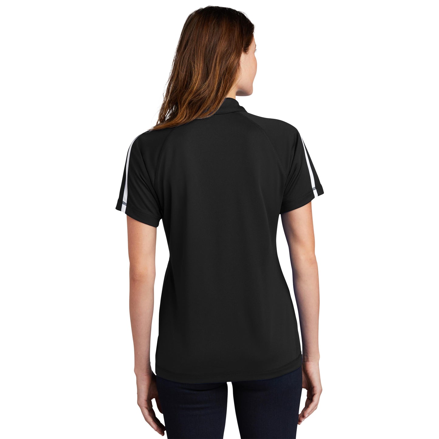 Black/Red Polo - Sport-Tek - Colorblock Micro-Mesh