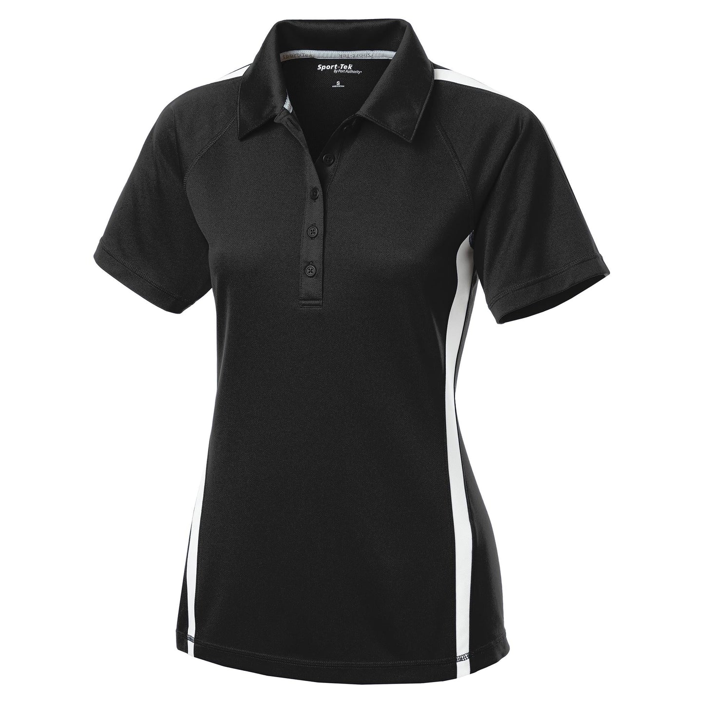 Black/Red Polo - Sport-Tek - Colorblock Micro-Mesh