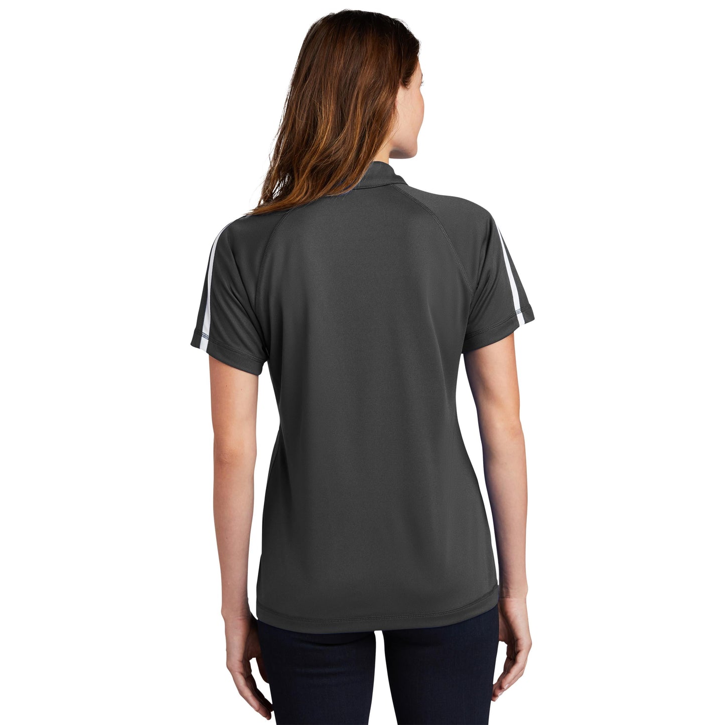 Black/Red Polo - Sport-Tek - Colorblock Micro-Mesh