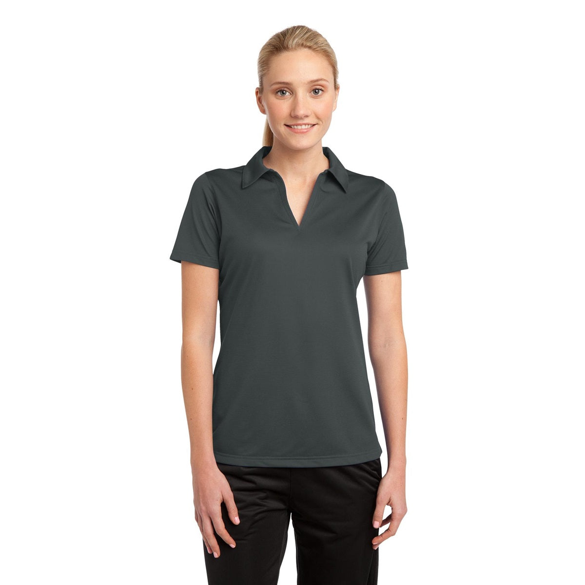 Black Textured Polo Shirt - Sport-Tek - Performance Fabric