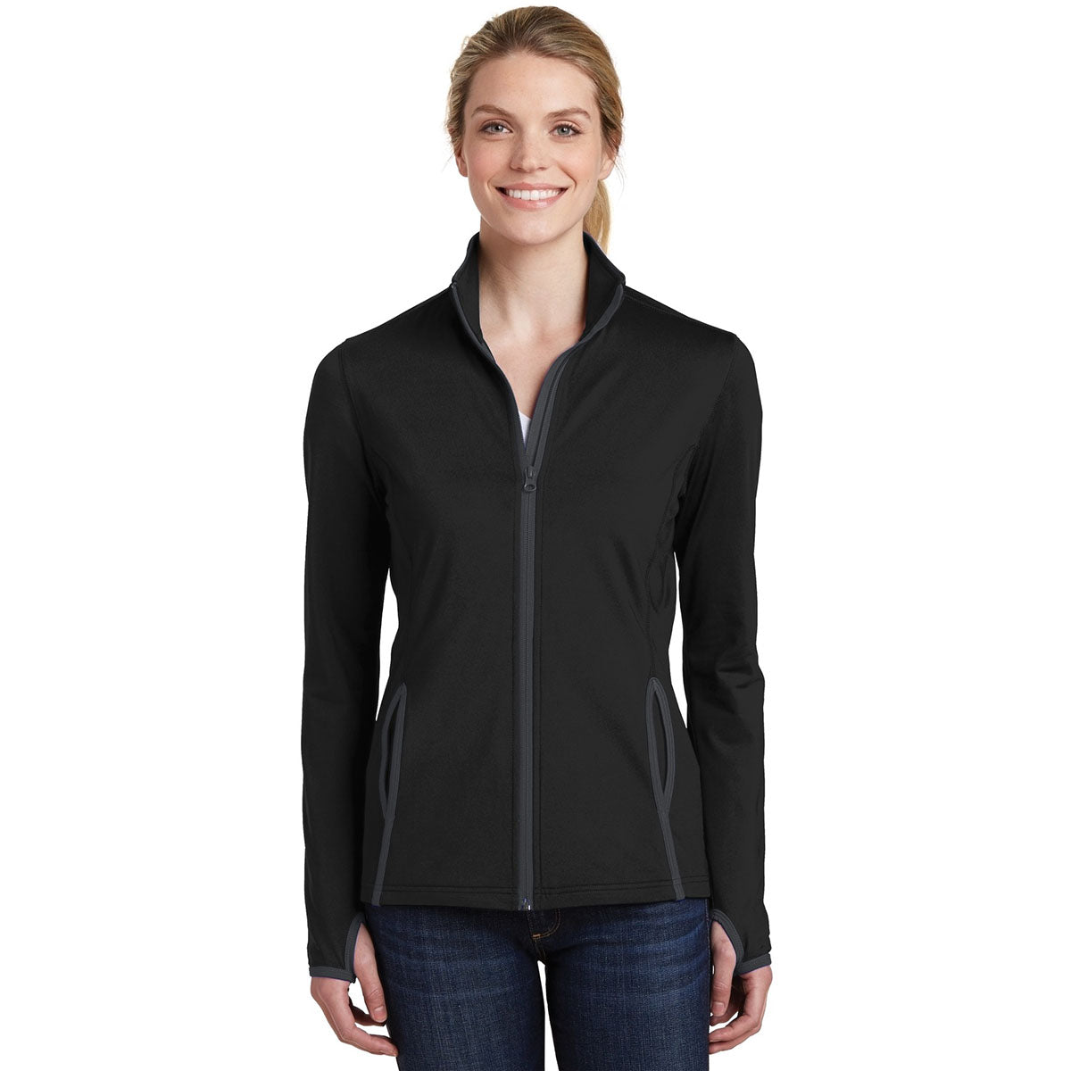 Black/Charcoal Grey Jacket - Sport-Tek - Moisture-Wicking