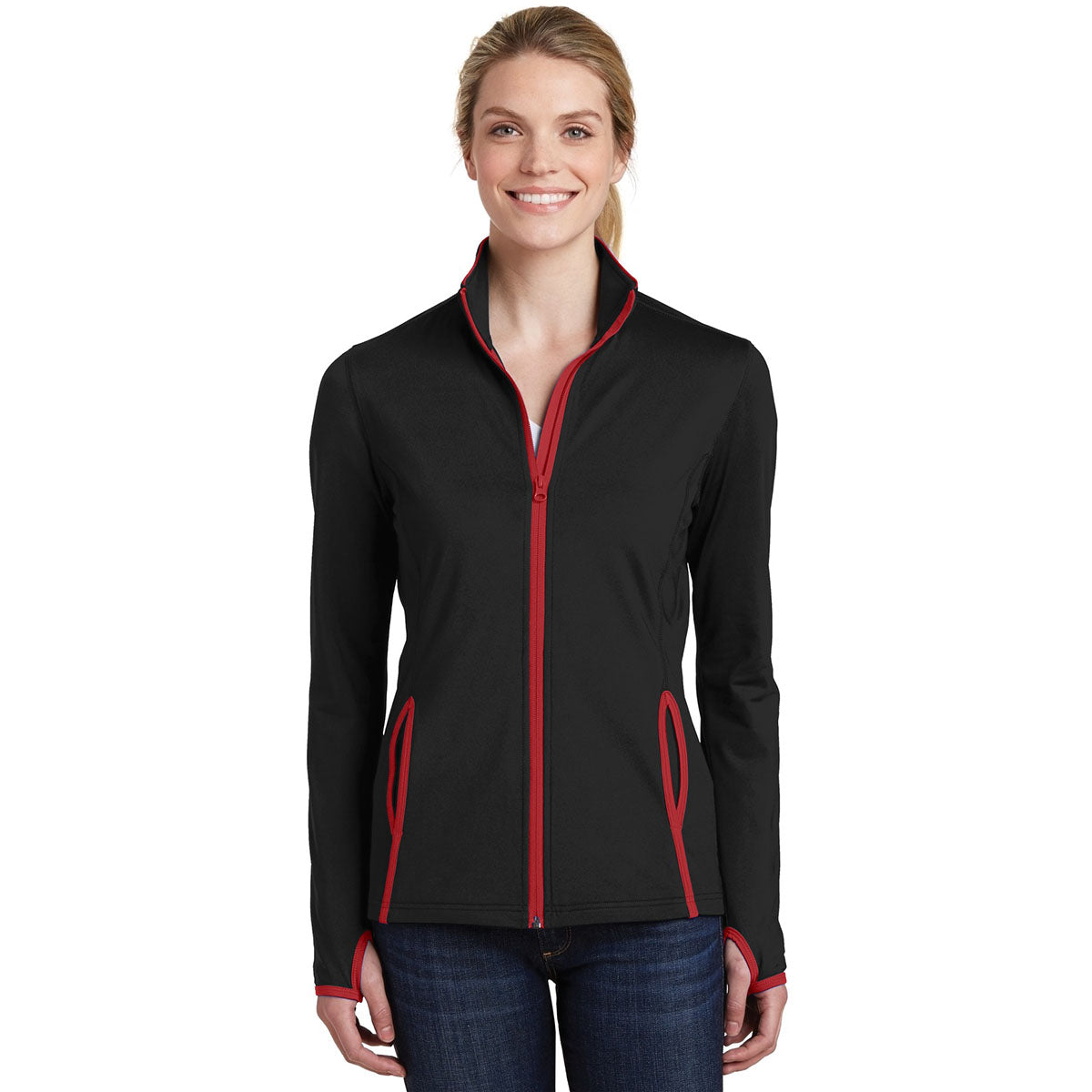 Black/Charcoal Grey Jacket - Sport-Tek - Moisture-Wicking