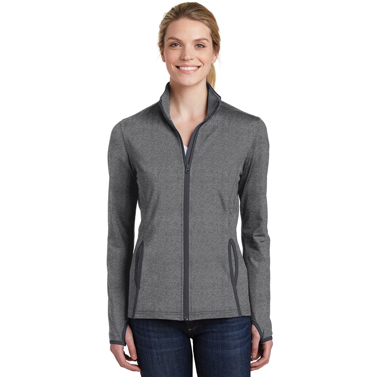 Black/Charcoal Grey Jacket - Sport-Tek - Moisture-Wicking