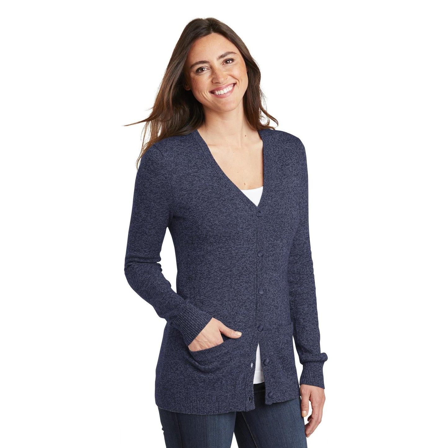 Black Marl Cardigan - Port Authority - Cozy Layering