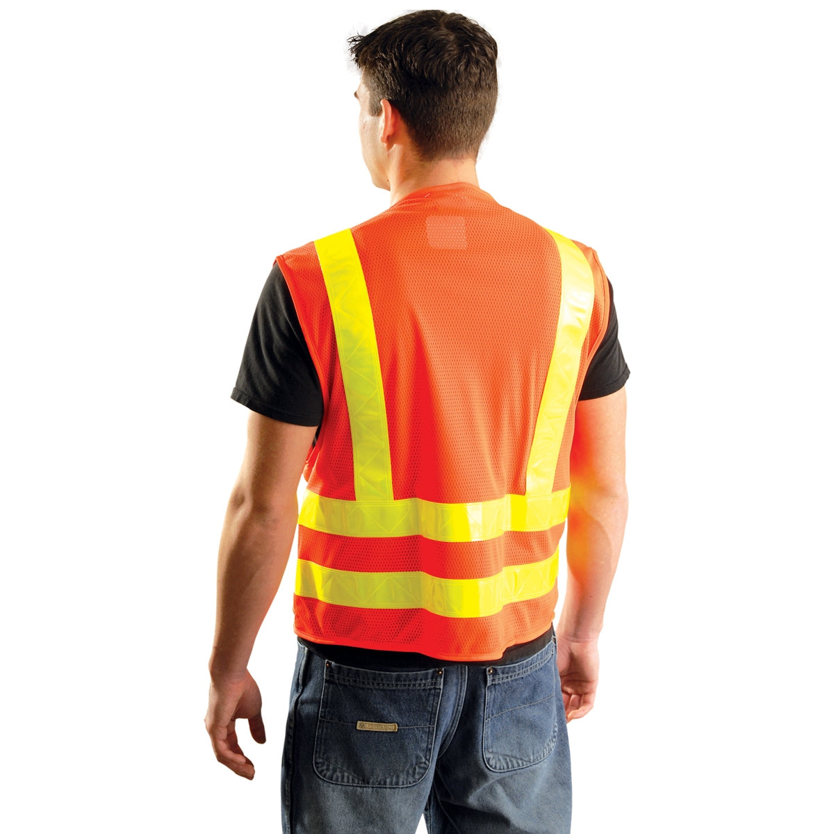 Orange Safety Vest - OccuNomix - Reflective Mesh