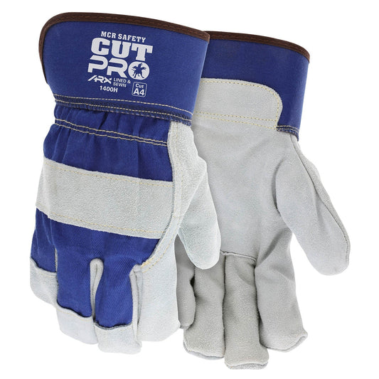 2.5" Plasticize Safety Cuff Leather Gloves - MCR Safety - Durable