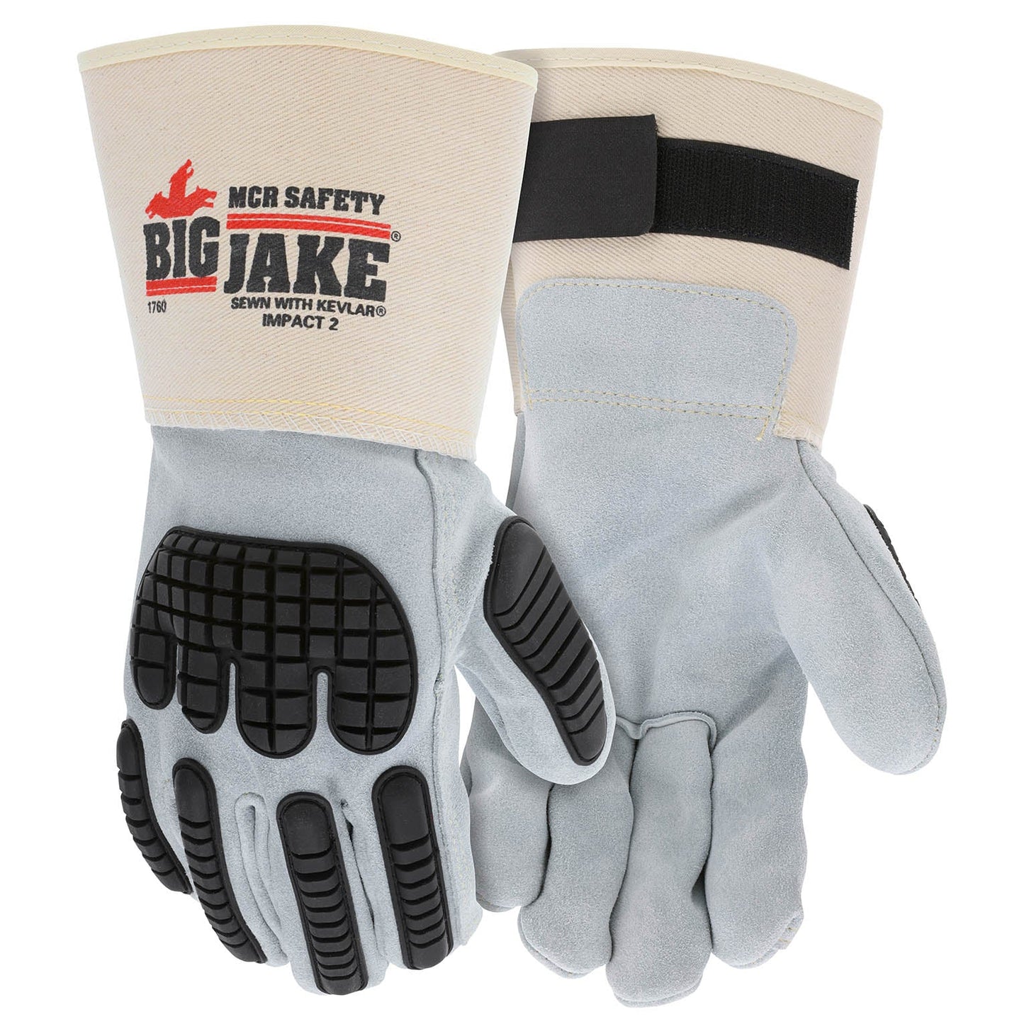 4.5" Rubberized Safety Cuff Gloves - MCR Safety - Durable Leather