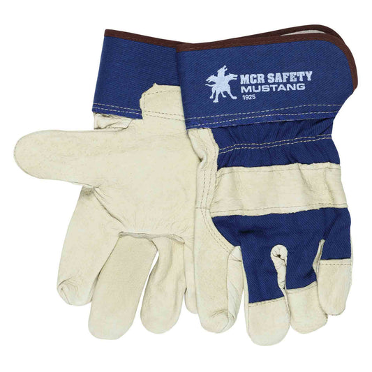 2.5" Safety Cuff Leather Gloves - MCR Safety - Pigskin Quality
