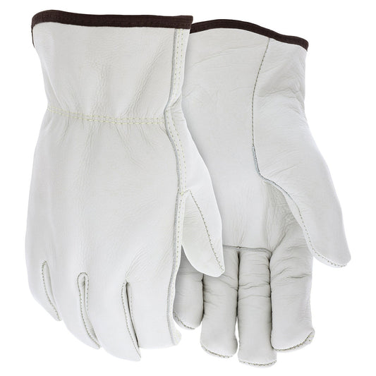 Straight Thumb Leather Gloves | MCR Safety | 32013T Cv Grade Grain Cow Insulated Driver