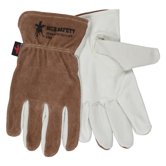 Beige Leather Gloves - MCR Safety - Durable Comfort