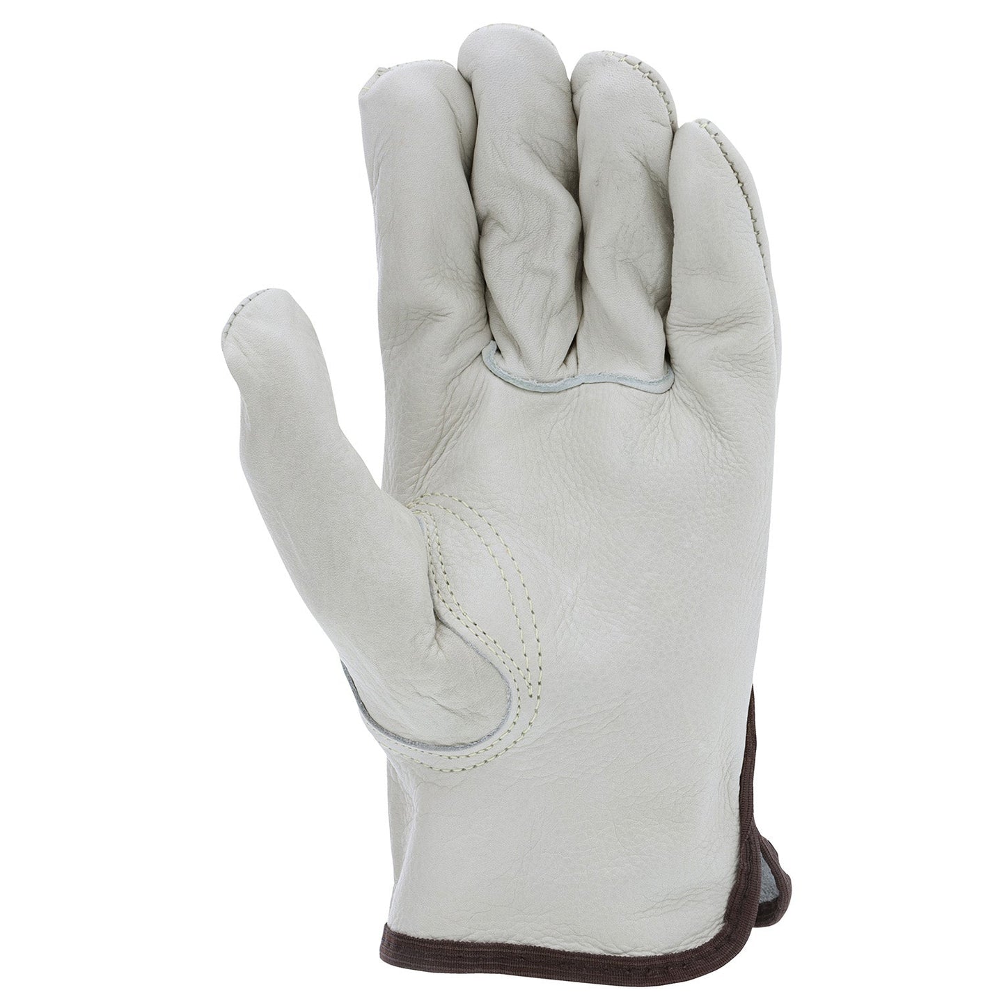 White Leather Gloves - MCR Safety - Durable Cowhide