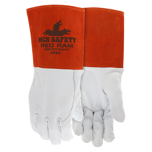 White Leather Gloves - MCR Safety - Durable Goatskin