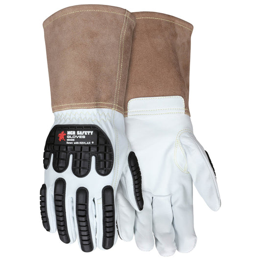 TPR Back Leather Gloves - MCR Safety - Durable Goatskin