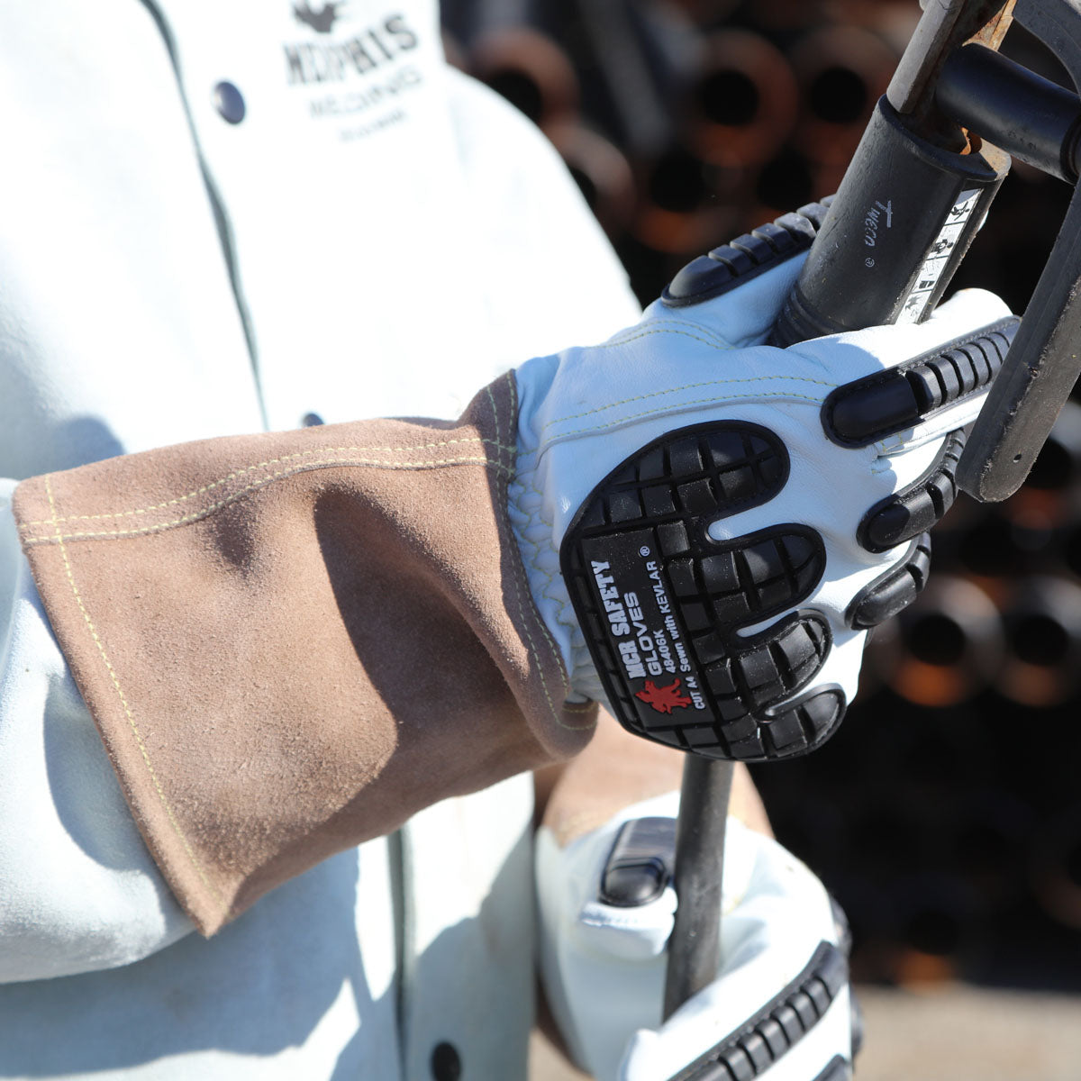 TPR Back Leather Gloves - MCR Safety - Premium Goatskin
