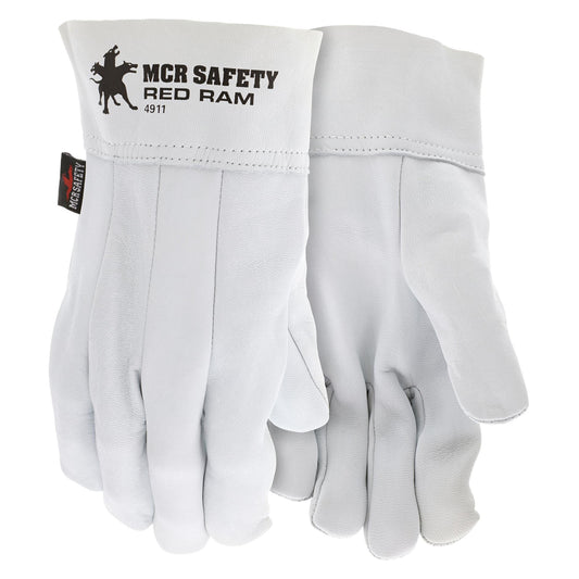 White Leather Gloves - MCR Safety - Goatskin Durability